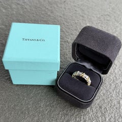 Tiffany & Co. 16 Sixteen Stone Diamond Eternity Band Ring 18k Gold Platinum sz 7