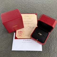 Cartier Juste Un Clou Small Model Half Paved Diamond Ring 18k Rose 54 6.75 6800