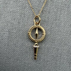 Monica Rich Kosann True North Compass Diamond Pendant 18k Yellow Gold 16" or 17"
