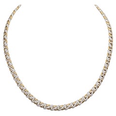 18K Two-Tone Gold Diamond Cuban Chain – 2.67CT