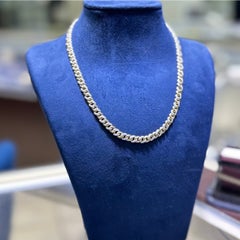 18K Two-Tone Gold Diamond Cuban Chain – 2.67CT