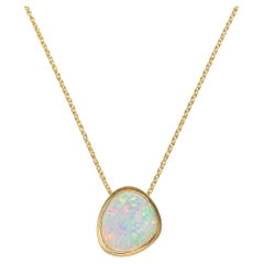 14K Yellow Gold Opal Pendant Necklace 14.72CT Opal COLN026 GLJJ