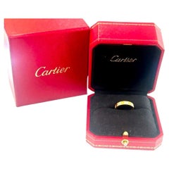 Cartier, Fede d'amore in oro giallo 18 carati con pavé di diamanti 0,31 carati Scatola e documenti