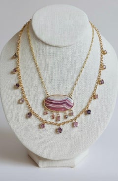One-of-a-Kind Spinel Necklace with 14k Gold, United States, 19”