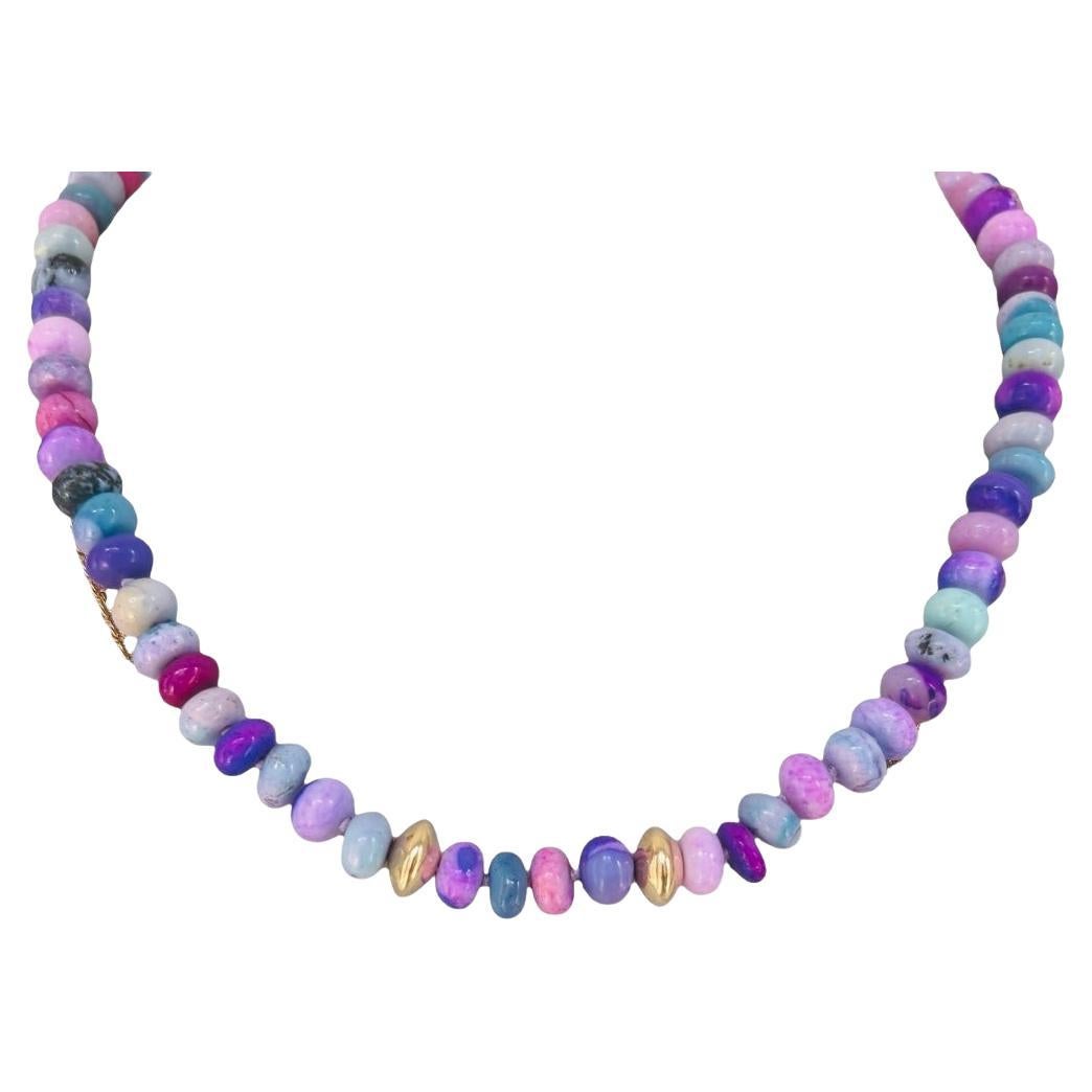 Perlina COLLANA IN OPALE CANDITO E ORO 14K in vendita