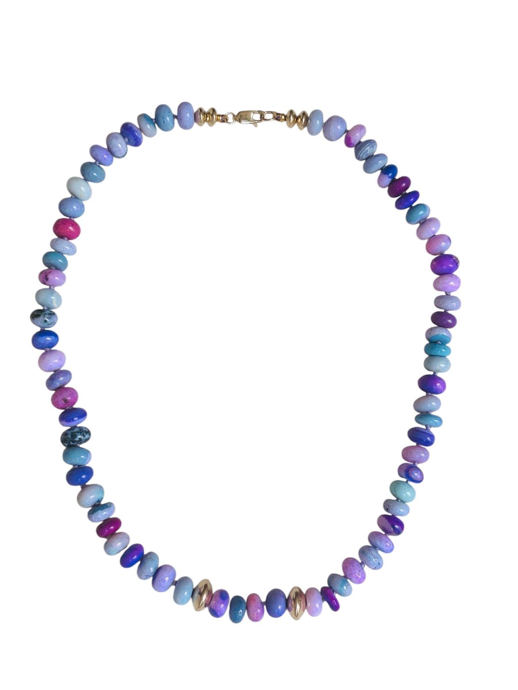 COLLANA IN OPALE CANDITO E ORO 14K In condizioni Nuovo in vendita a New York, NY