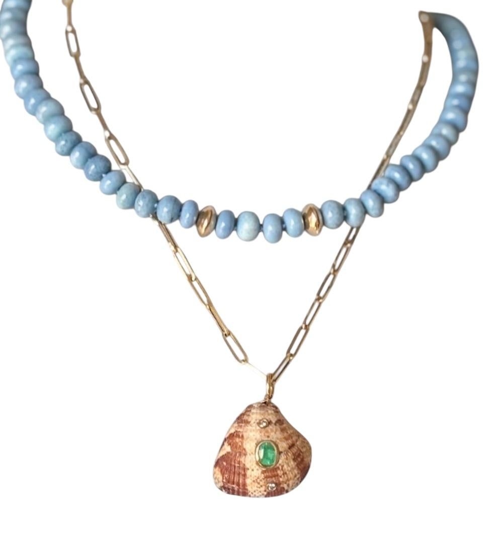 COLLANA DI OPALE BLU DELL'OREGON con ORO 14k in vendita 6