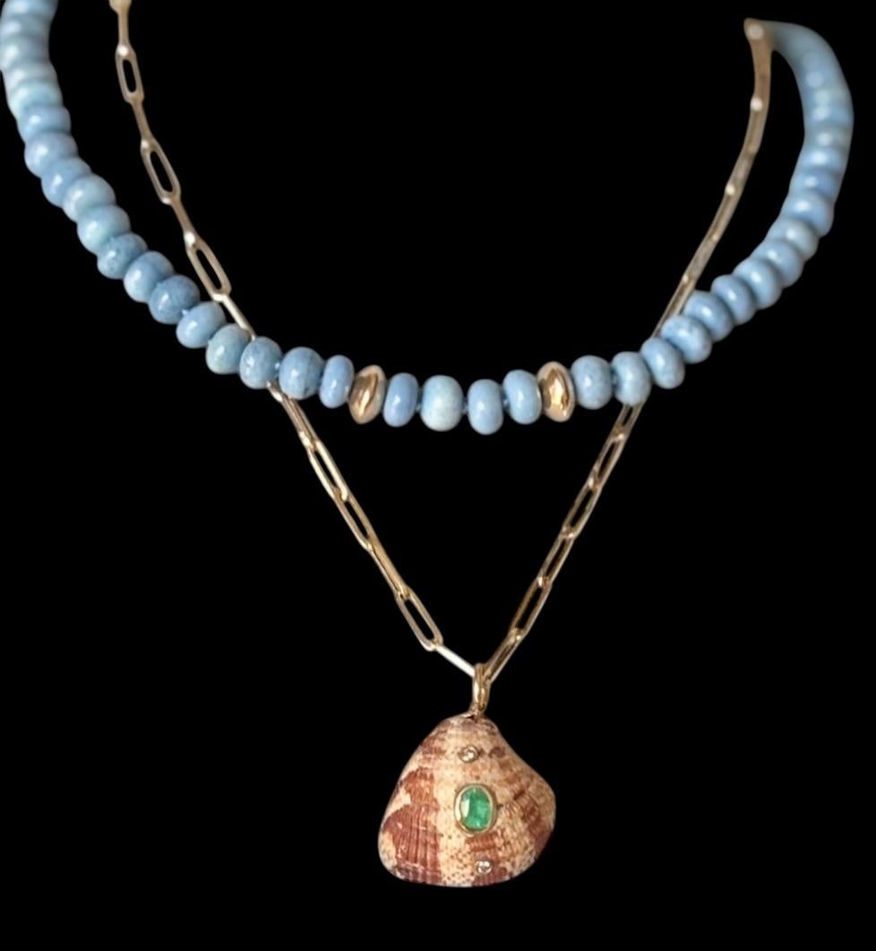 COLLANA DI OPALE BLU DELL'OREGON con ORO 14k in vendita 3