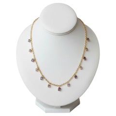 One-of-a-Kind Spinel Necklace with 14k Gold, United States, 19”