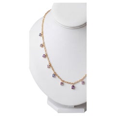 One-of-a-Kind Spinel Necklace with 14k Gold, United States, 19”