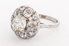 Diamond Gold Cluster Ring