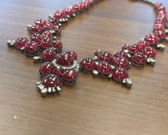 210 Carat Natural Burma No Heat Spinel Cabochon Diamond Titanium Necklace