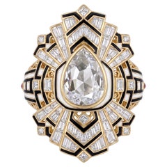Limited Edition. GIA Certified 6.5 Carat Antique Diamond Cocktail ring