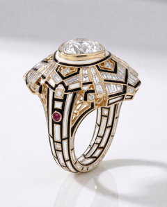 Limited Edition. GIA Certified 6.5 Carat Antique Diamond Cocktail ring