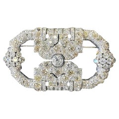 Broche Art Déco de platino y diamantes