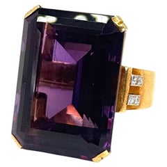 1940er Retro Amethyst & Diamant Ring