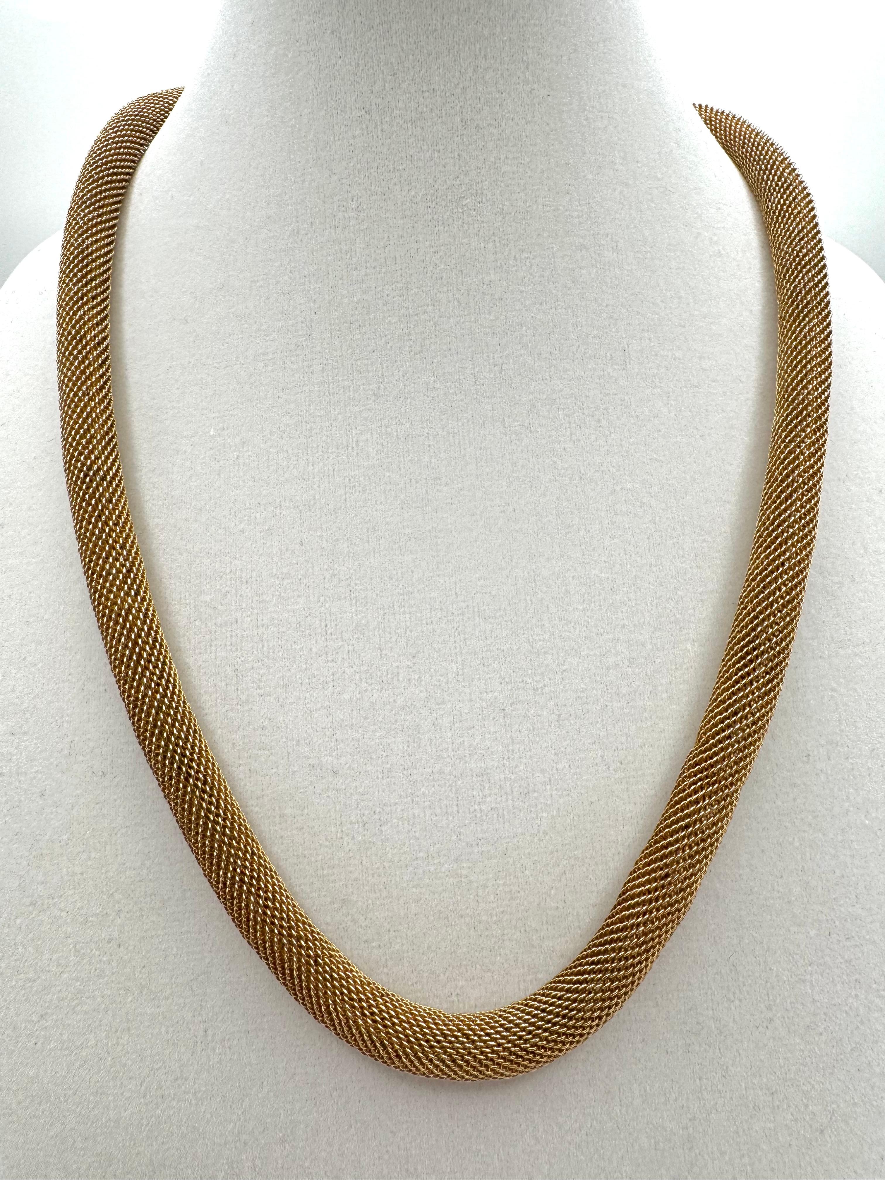 Collana vittoriana a rete in oro giallo 14K In condizioni ottime in vendita a Great Neck Plaza, NY