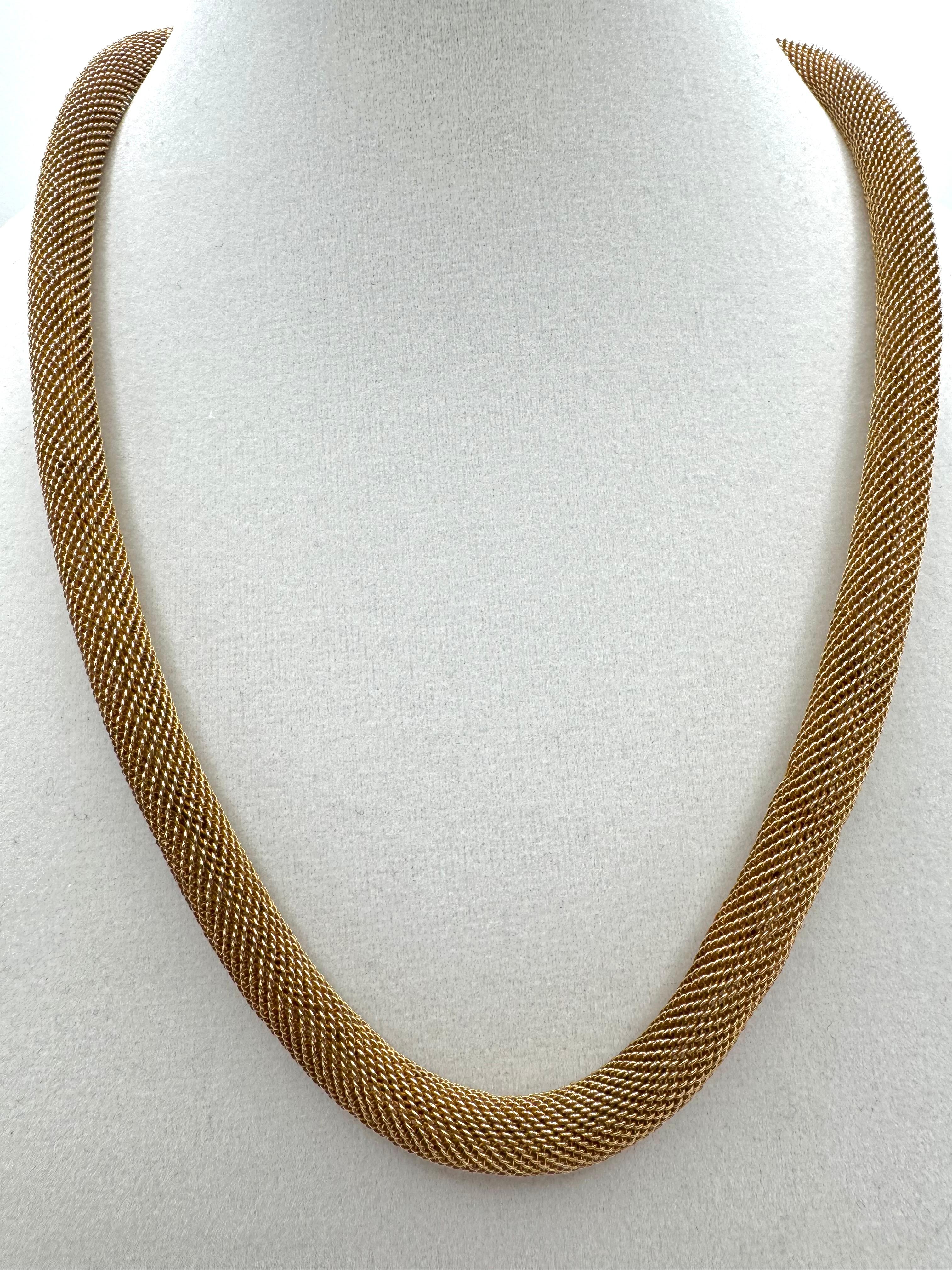 Collana vittoriana a rete in oro giallo 14K in vendita 2