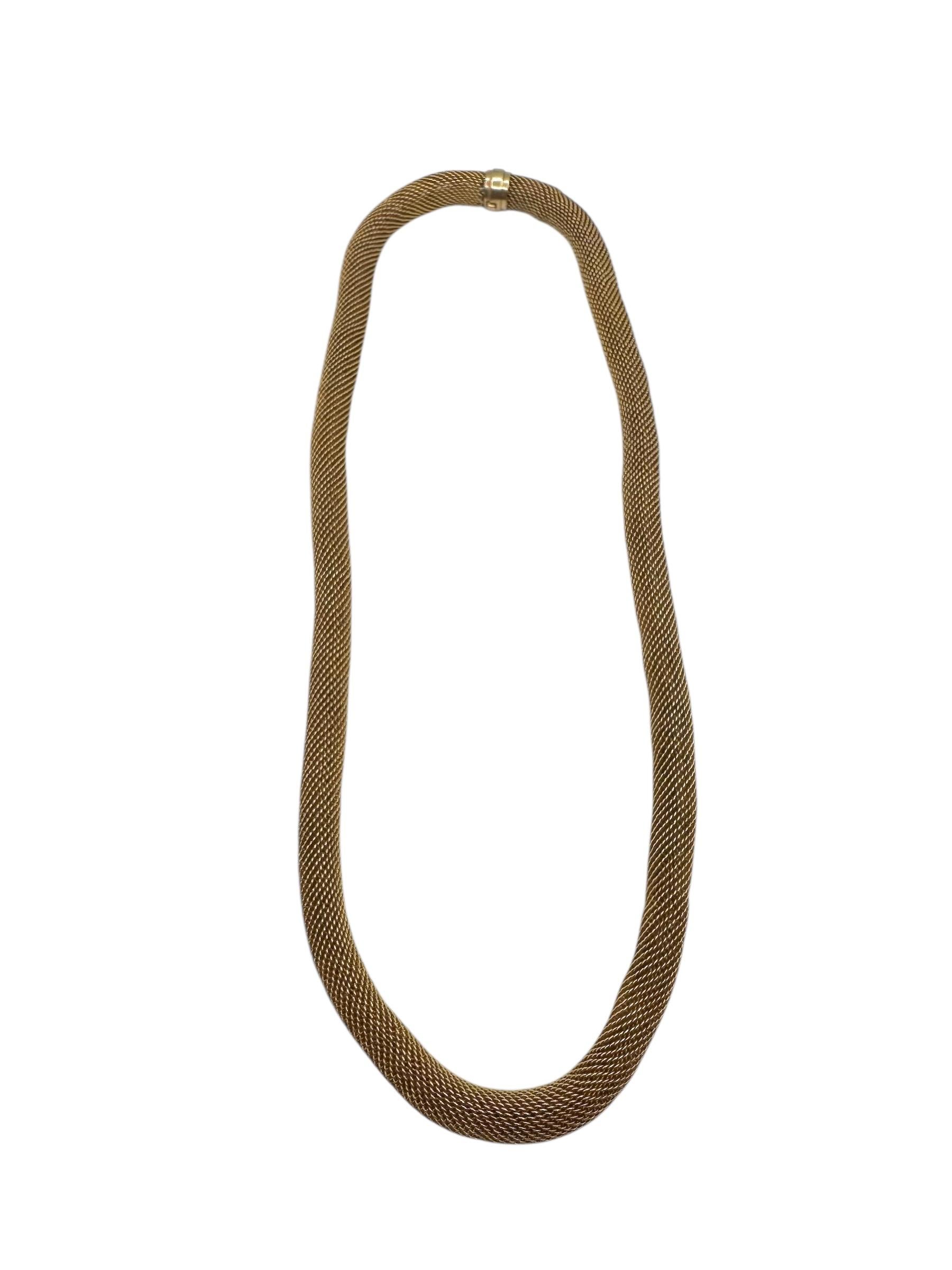 Collana vittoriana a rete in oro giallo 14K in vendita 4