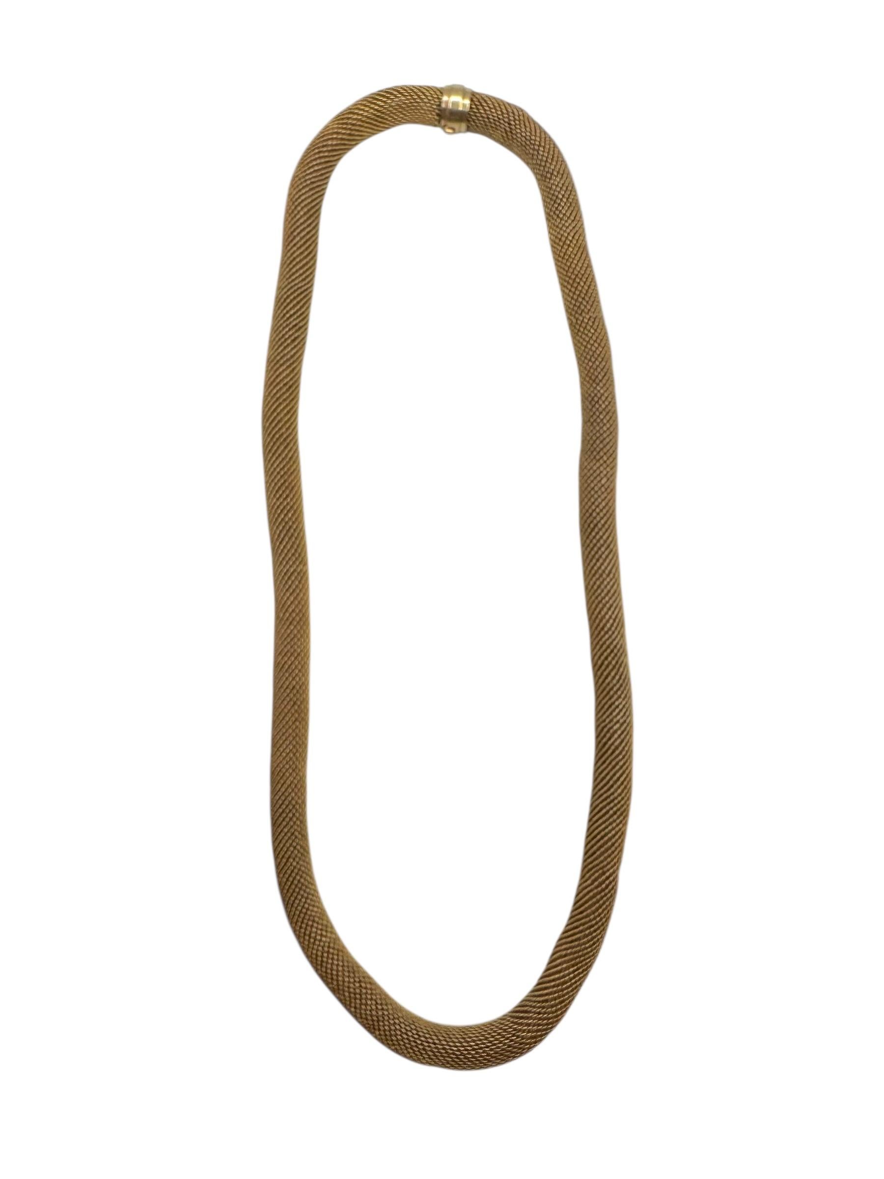 Collana vittoriana a rete in oro giallo 14K in vendita 9