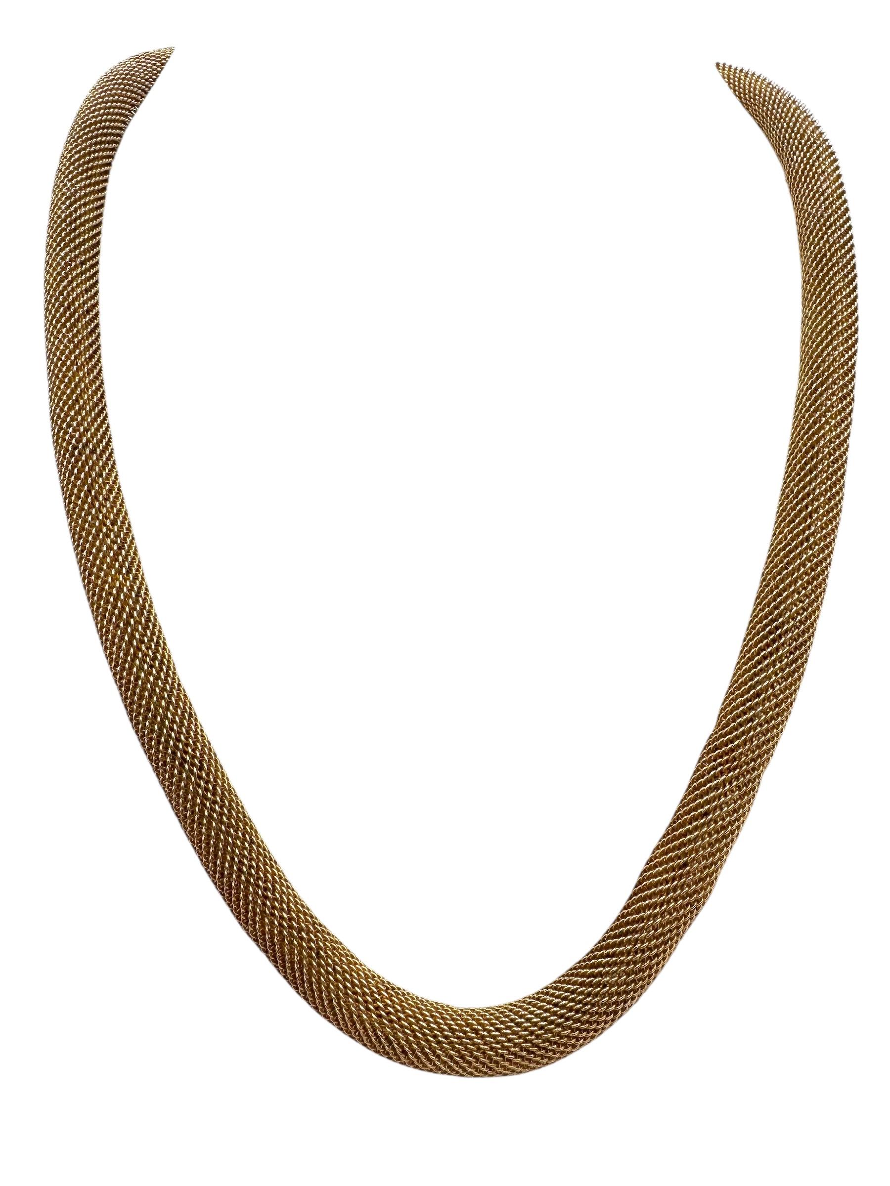 Collana vittoriana a rete in oro giallo 14K in vendita 8