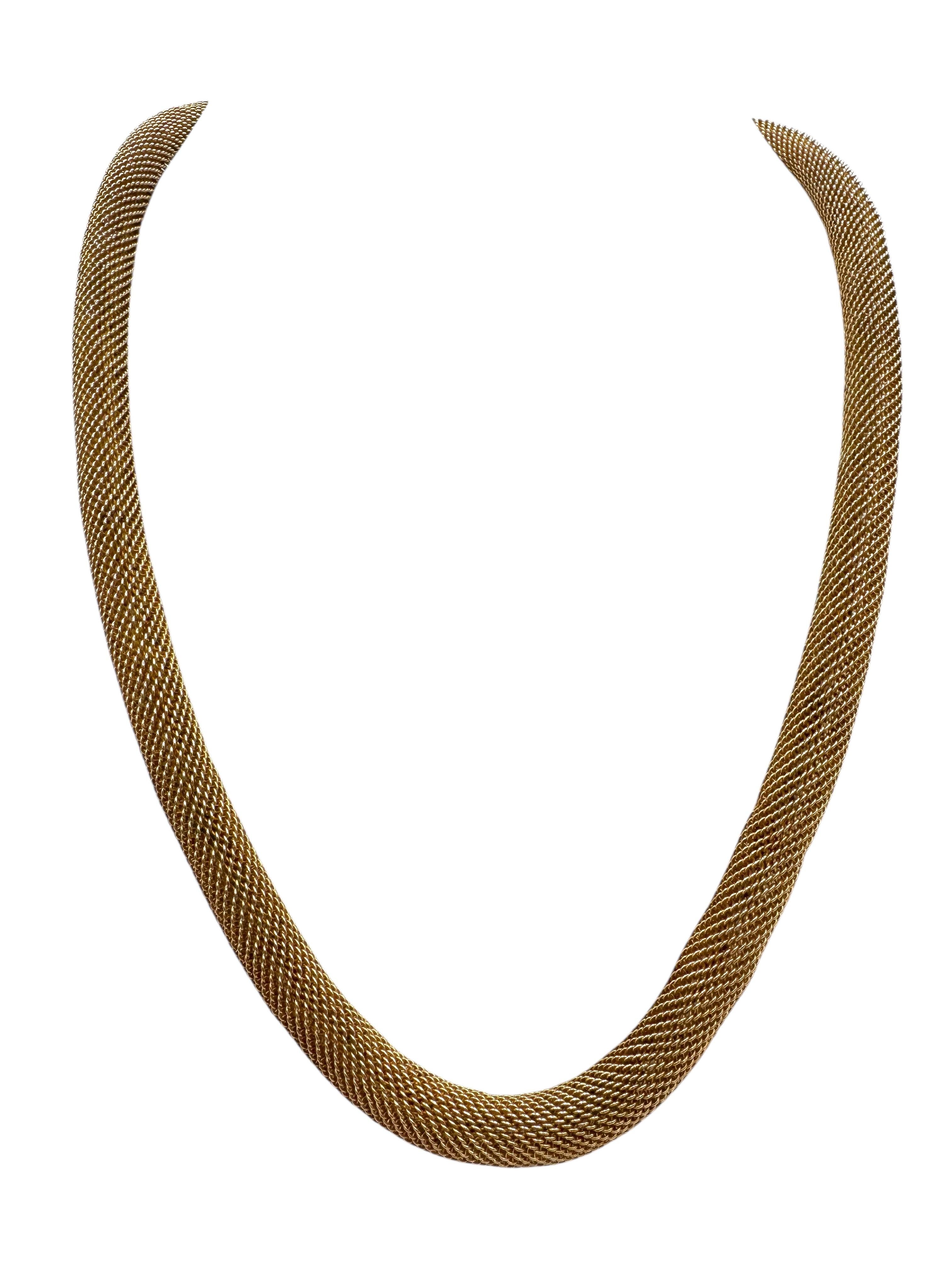 Collana vittoriana a rete in oro giallo 14K in vendita 11