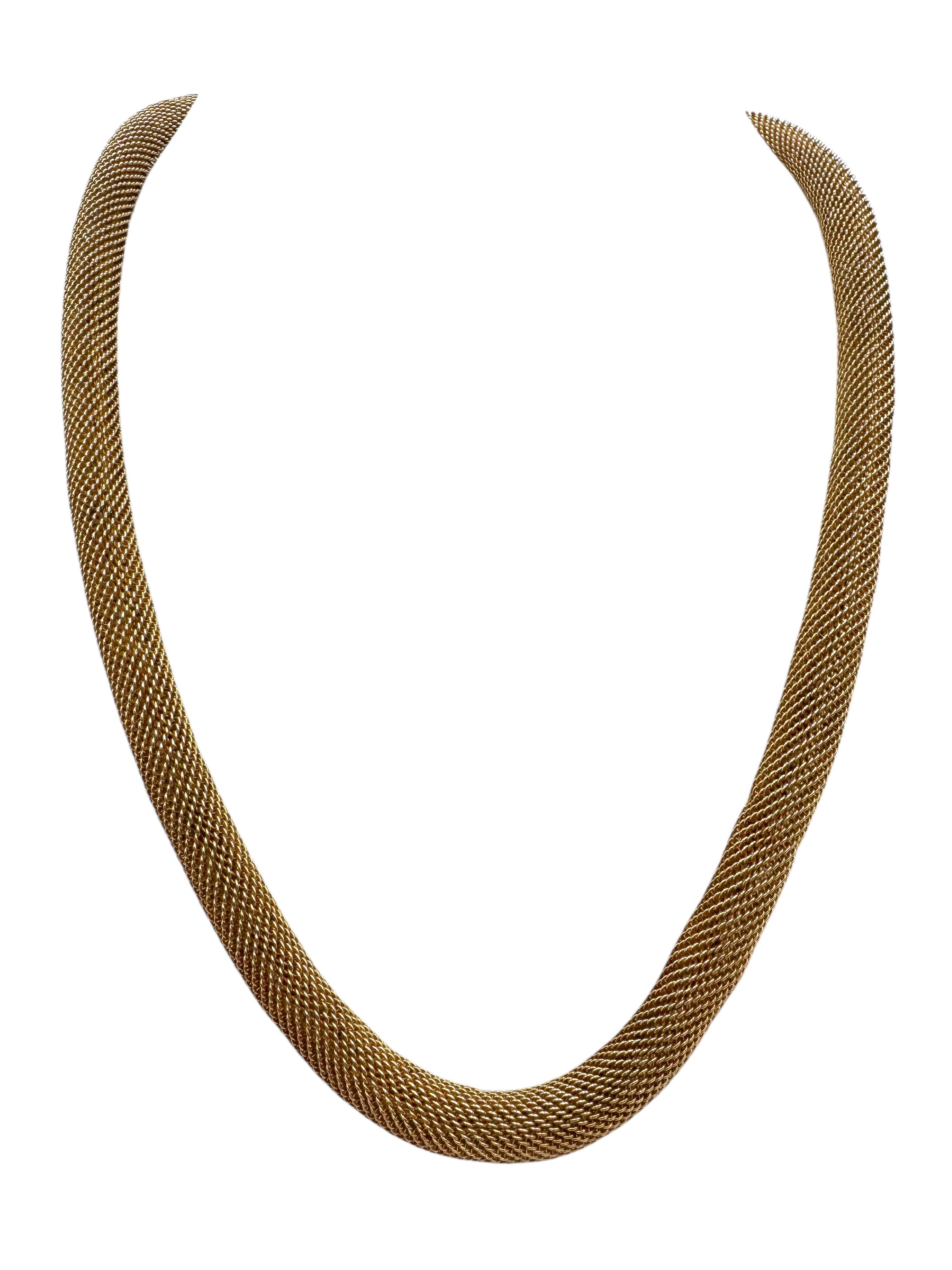 Collana vittoriana a rete in oro giallo 14K in vendita 10