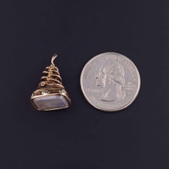 Victorian Coiled Snake Fob Pendant of 18k Gold