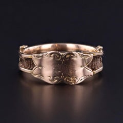 Victorian Hairwork Ring of 10k Gold