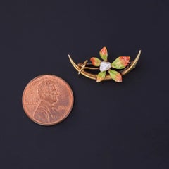 Antique Honeymoon Pin of 14k Gold  -  Circa 1900