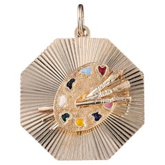 Palette-Anhänger aus 14k Gold von Dankner, Vintage