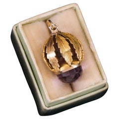 Antique Amethyst Charm of 14k Gold
