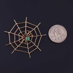 Antique Spiderweb Pendant of 18k and 14k Gold