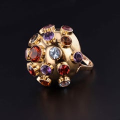 Mid Century Sputnik Ring of 18k Gold