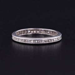 Art Deco Diamond Eternity Band of Platinum, Circa 1930
