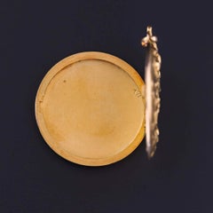 Jugendstil-Medaillon aus 10-karätigem Gold mit Efeu- und Schleifenmotiv