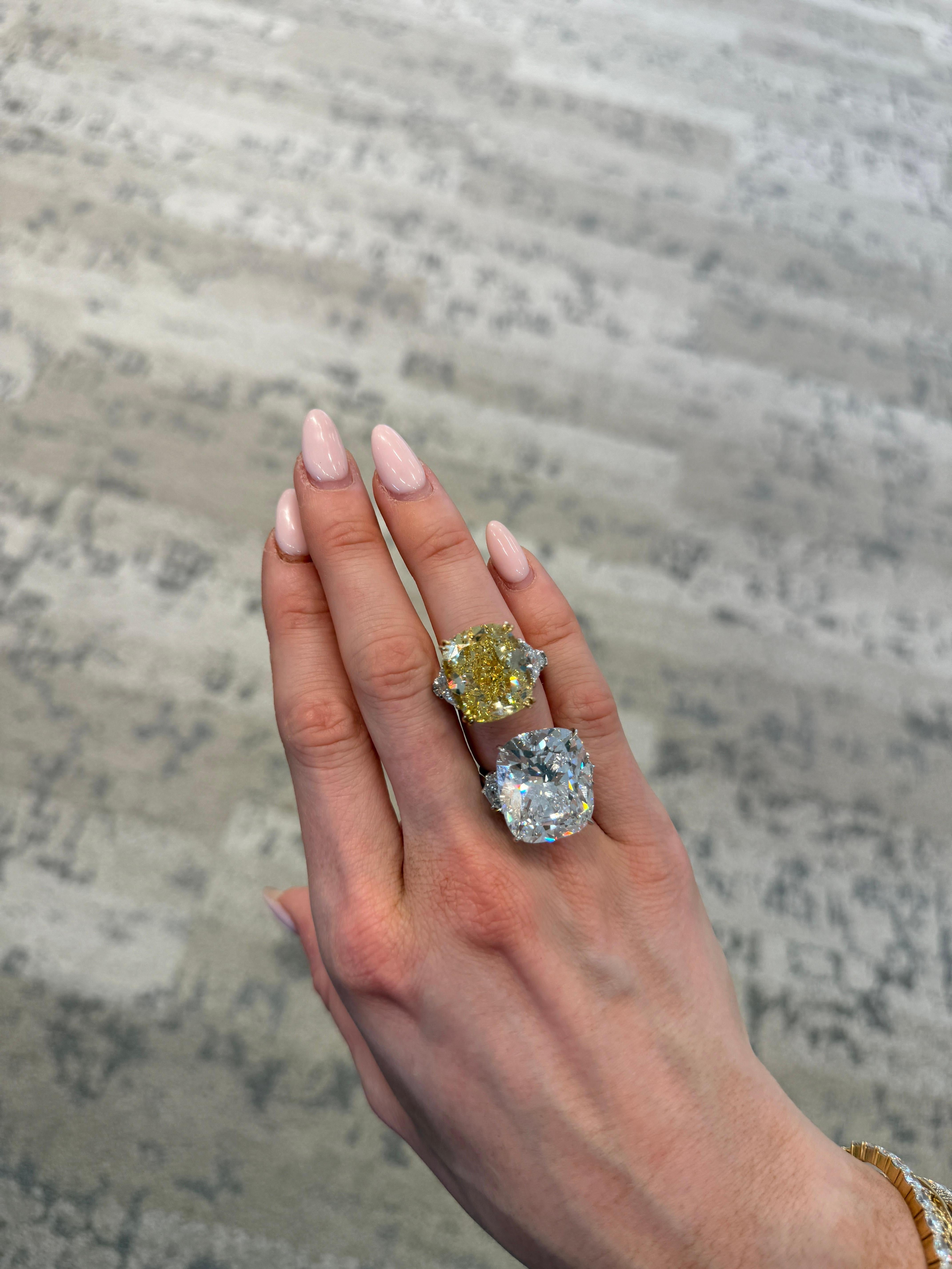 da uomo o donna Anello di fidanzamento con diamante taglio Brilliante 30,69ct GIA CERTIFICATO in vendita
