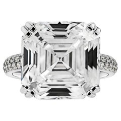 8.67ct G VS1 Asscher Cut Diamond Engagement Ring GIA Certified