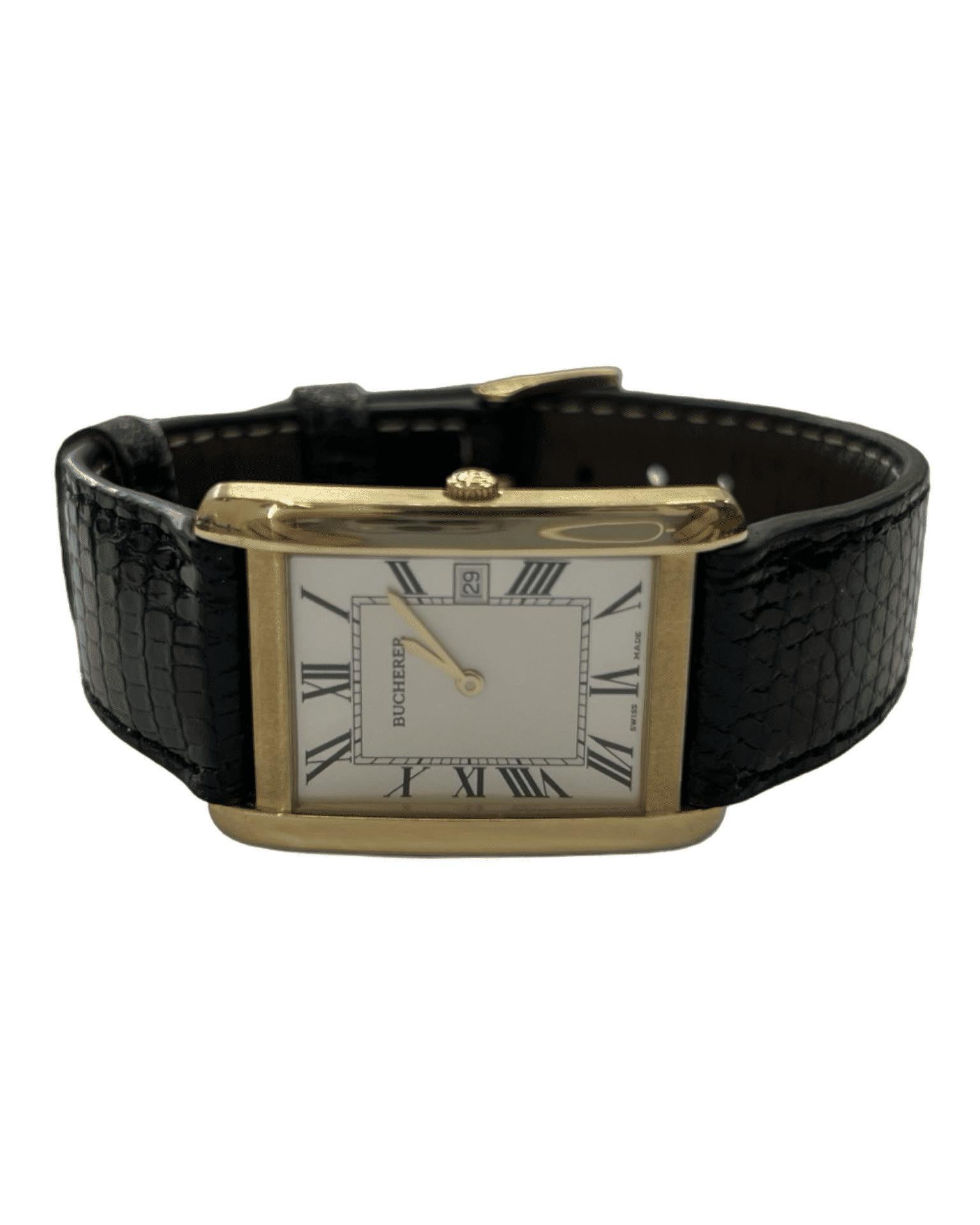 Tank en or jaune de Bucherer Excellent état - En vente à PARIS, FR