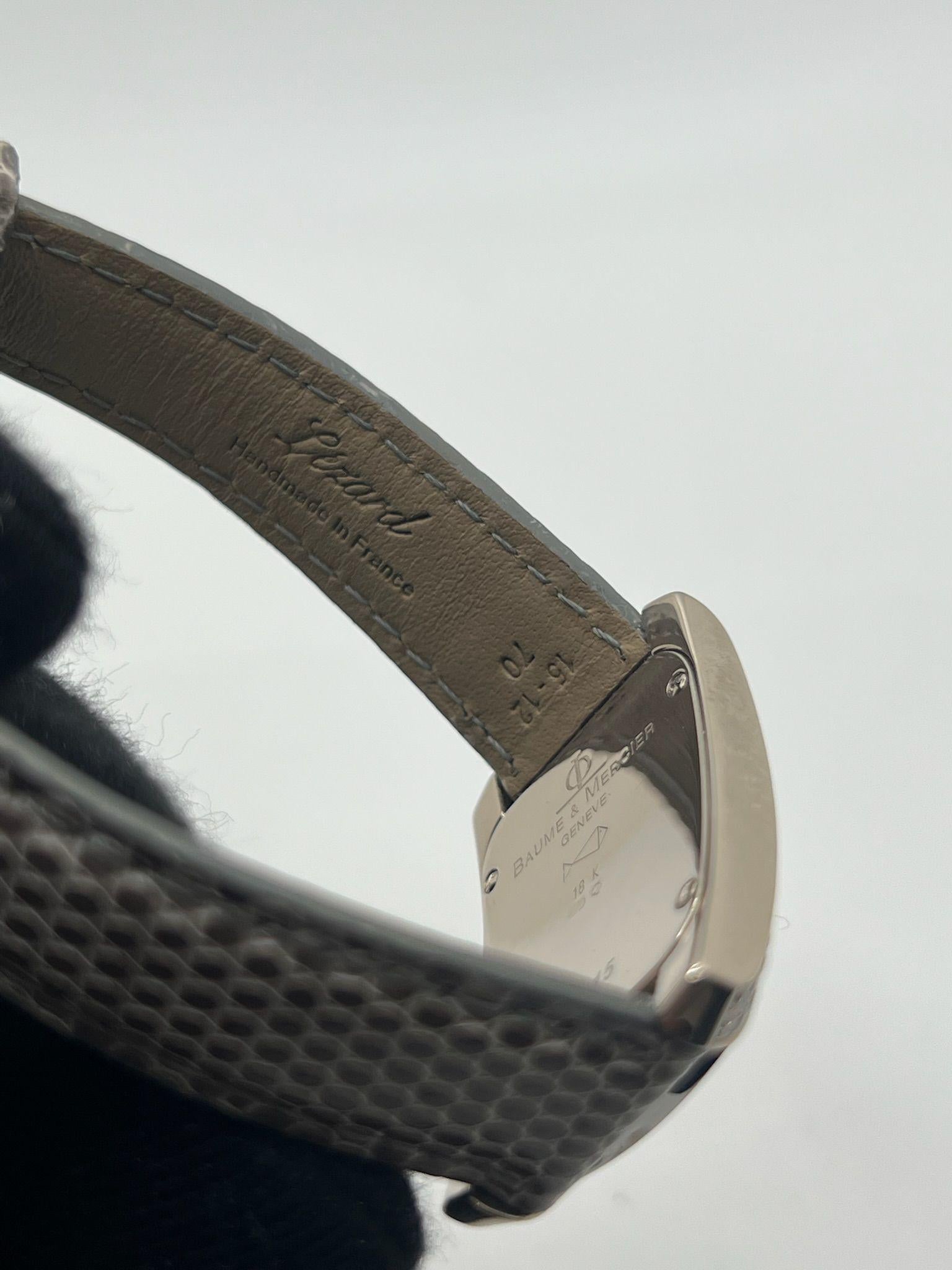 Baume & Mercier Hampton Milleis White Gold18K and diamonds For Sale 2