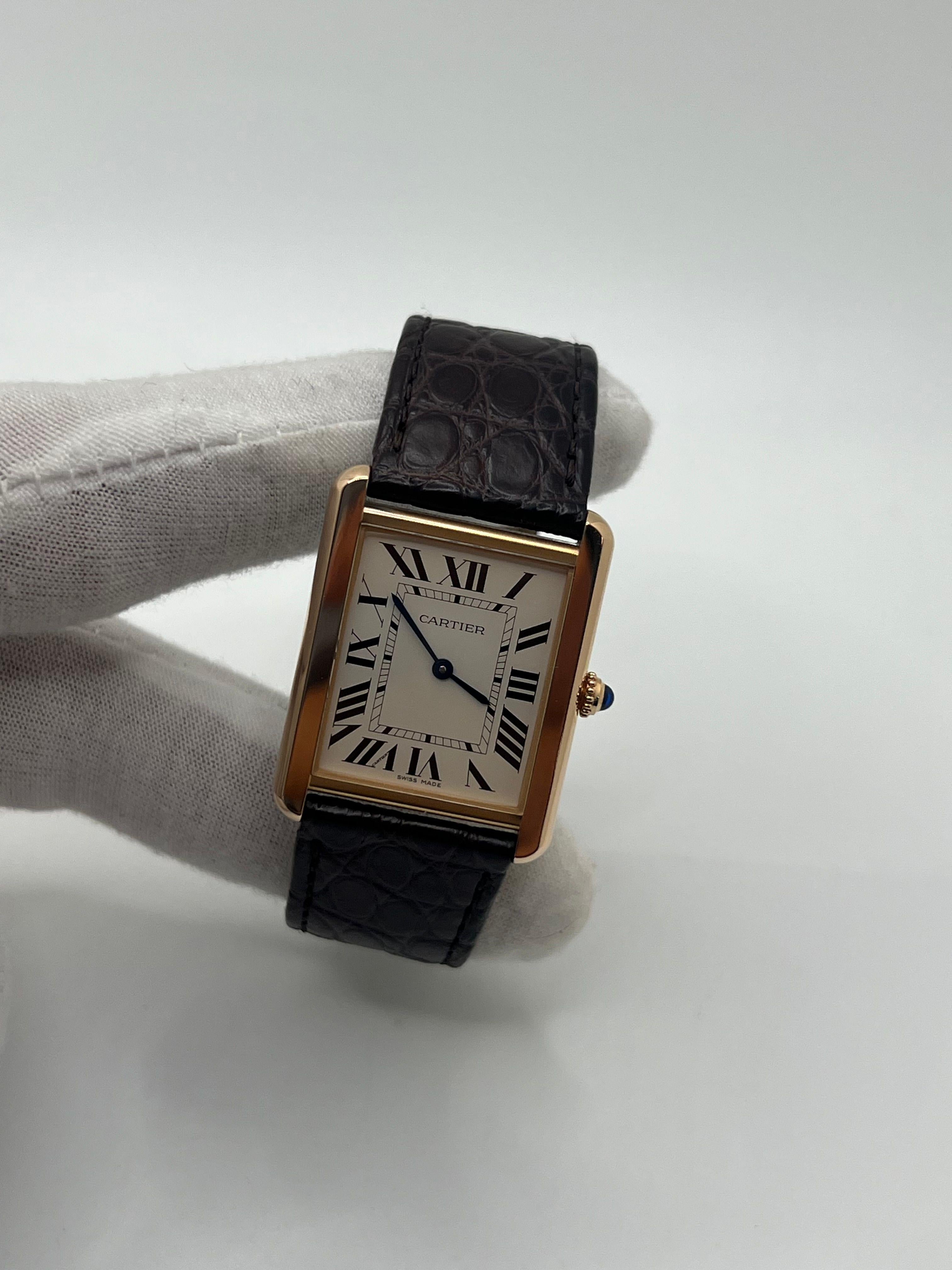 Cartier Tank Solo Yellow Gold 18K For Sale 1