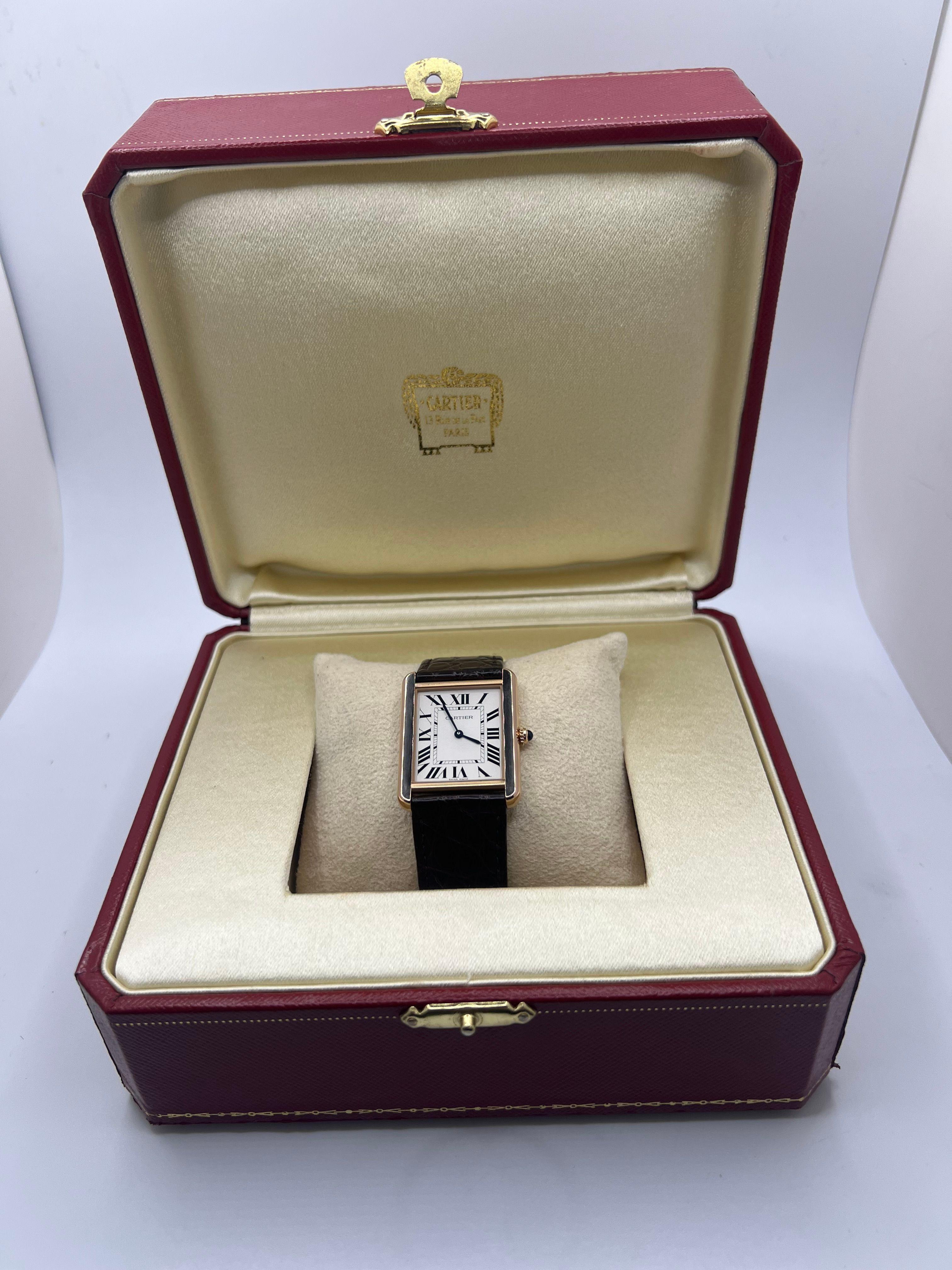 Cartier Tank Solo Yellow Gold 18K For Sale 6