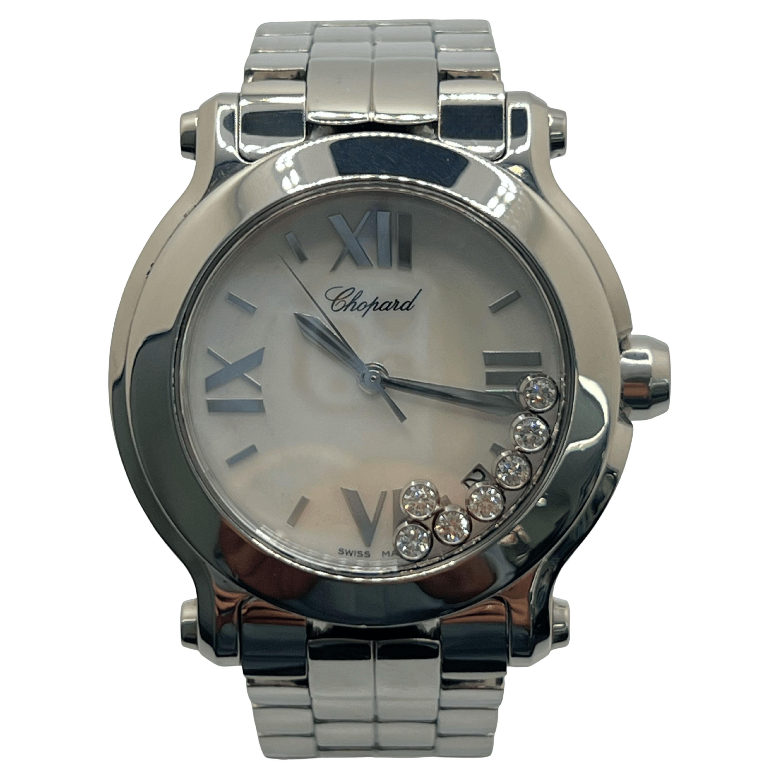Chopard Happy Sport Steel and Diamonds For Sale