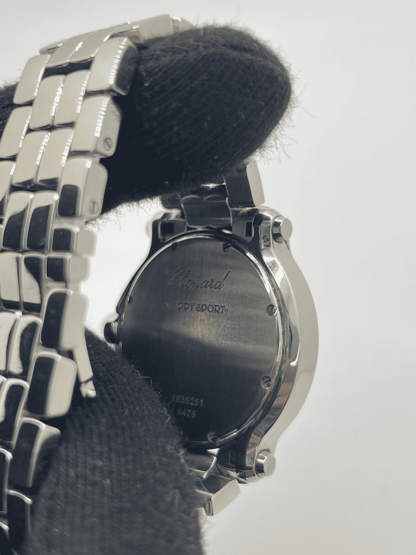 Chopard Happy Sport Steel and Diamonds In Excellent Condition For Sale In PARIS, FR