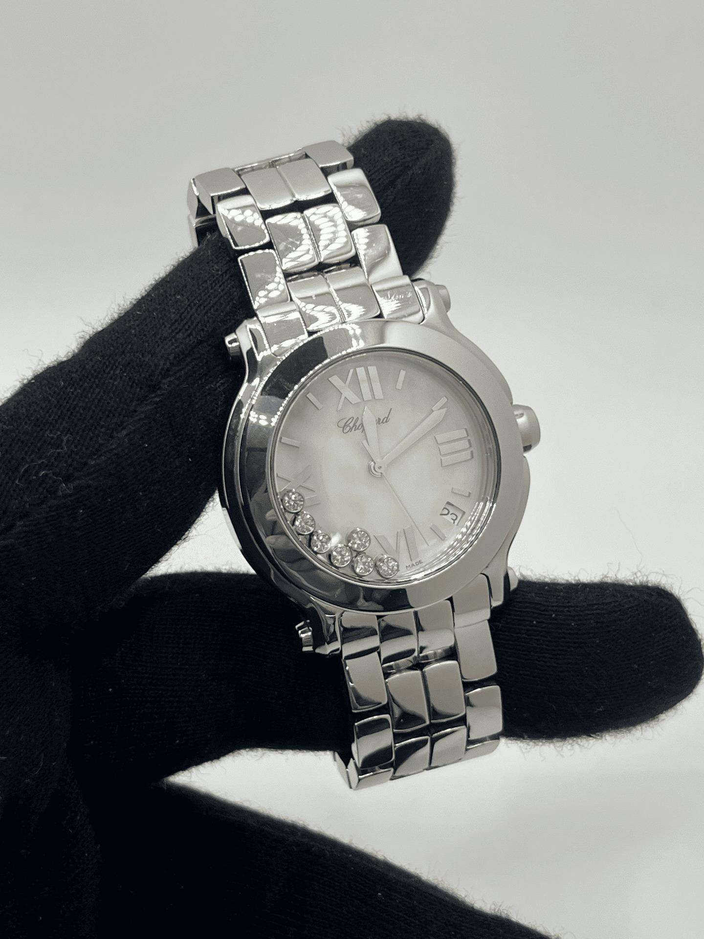 Chopard Happy Sport Steel and Diamonds For Sale 2