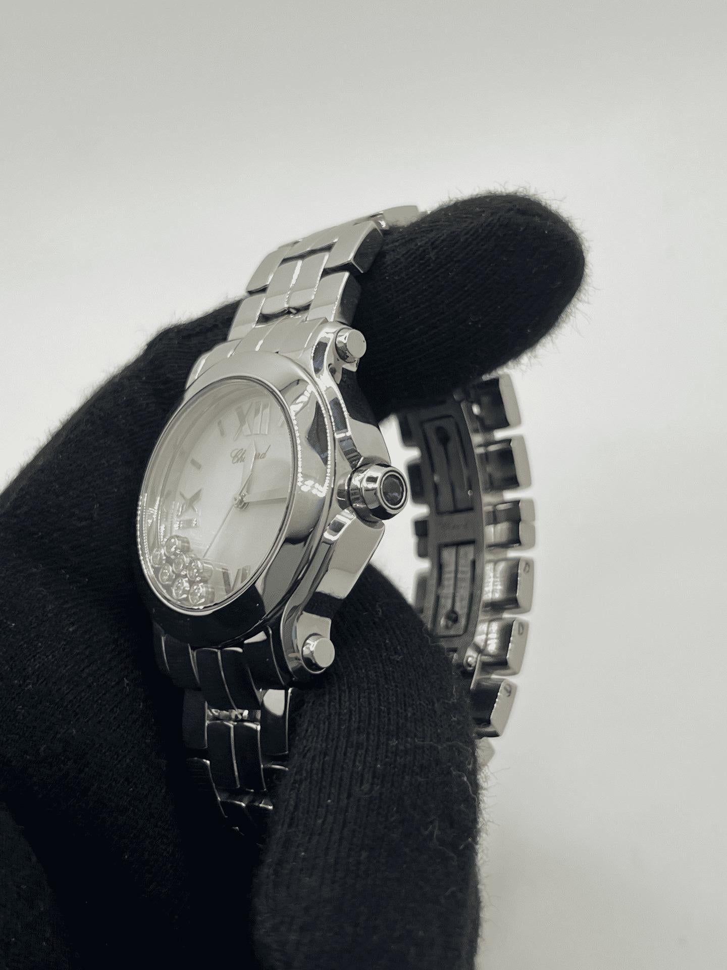 Chopard Happy Sport Steel and Diamonds For Sale 3