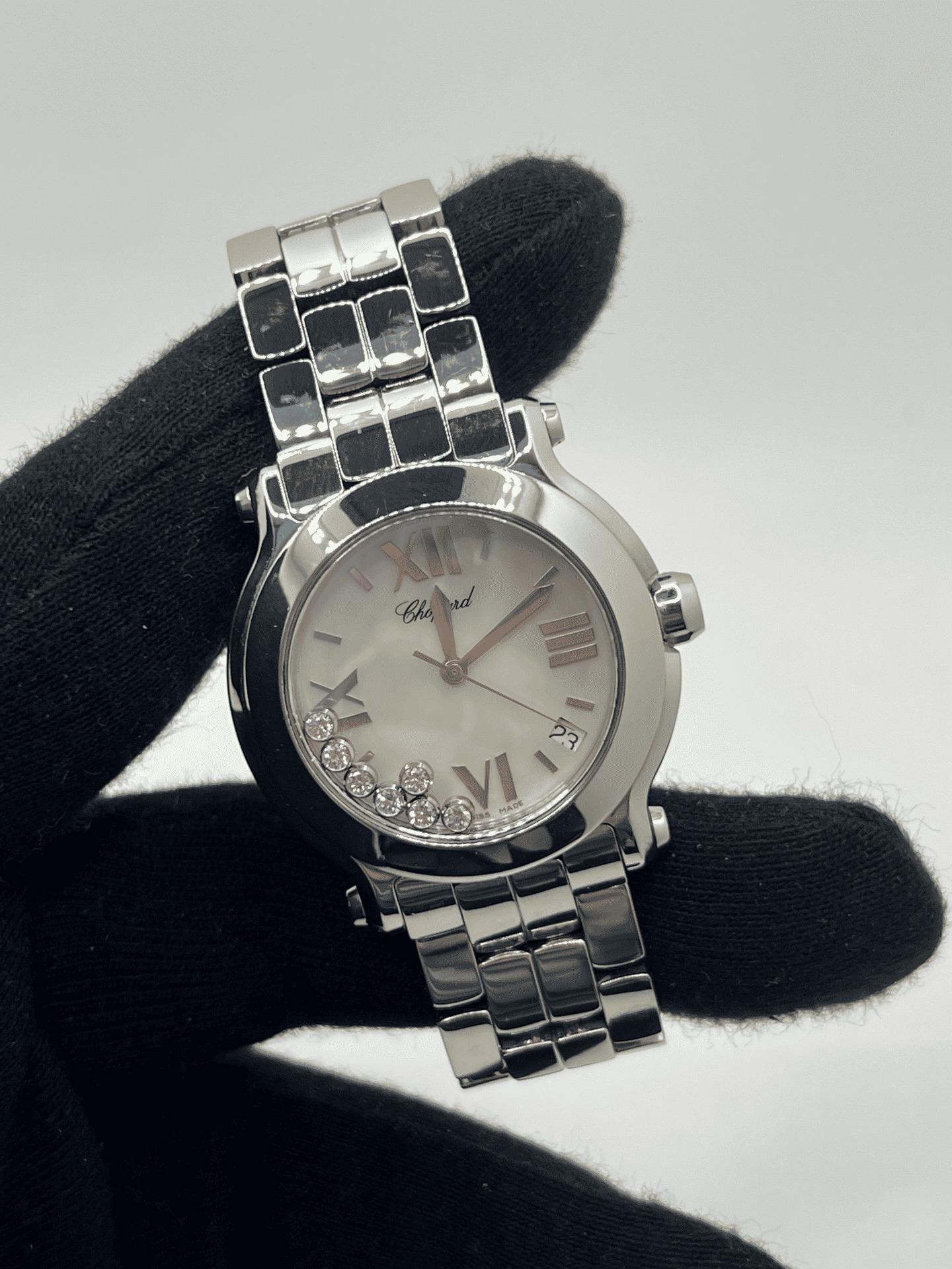 Chopard Happy Sport Steel and Diamonds For Sale 6