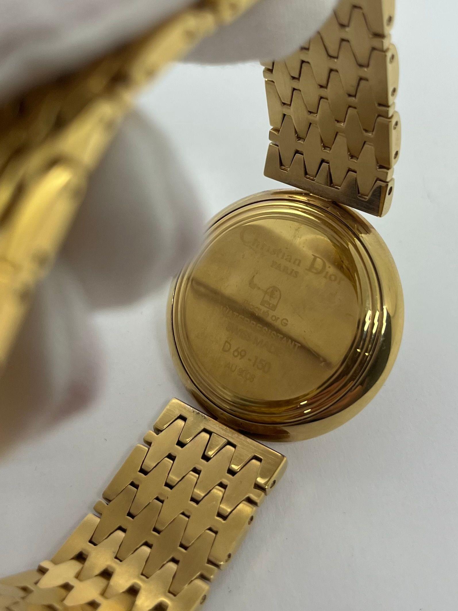Christian Dior Bagheera gold plated In Excellent Condition For Sale In PARIS, FR