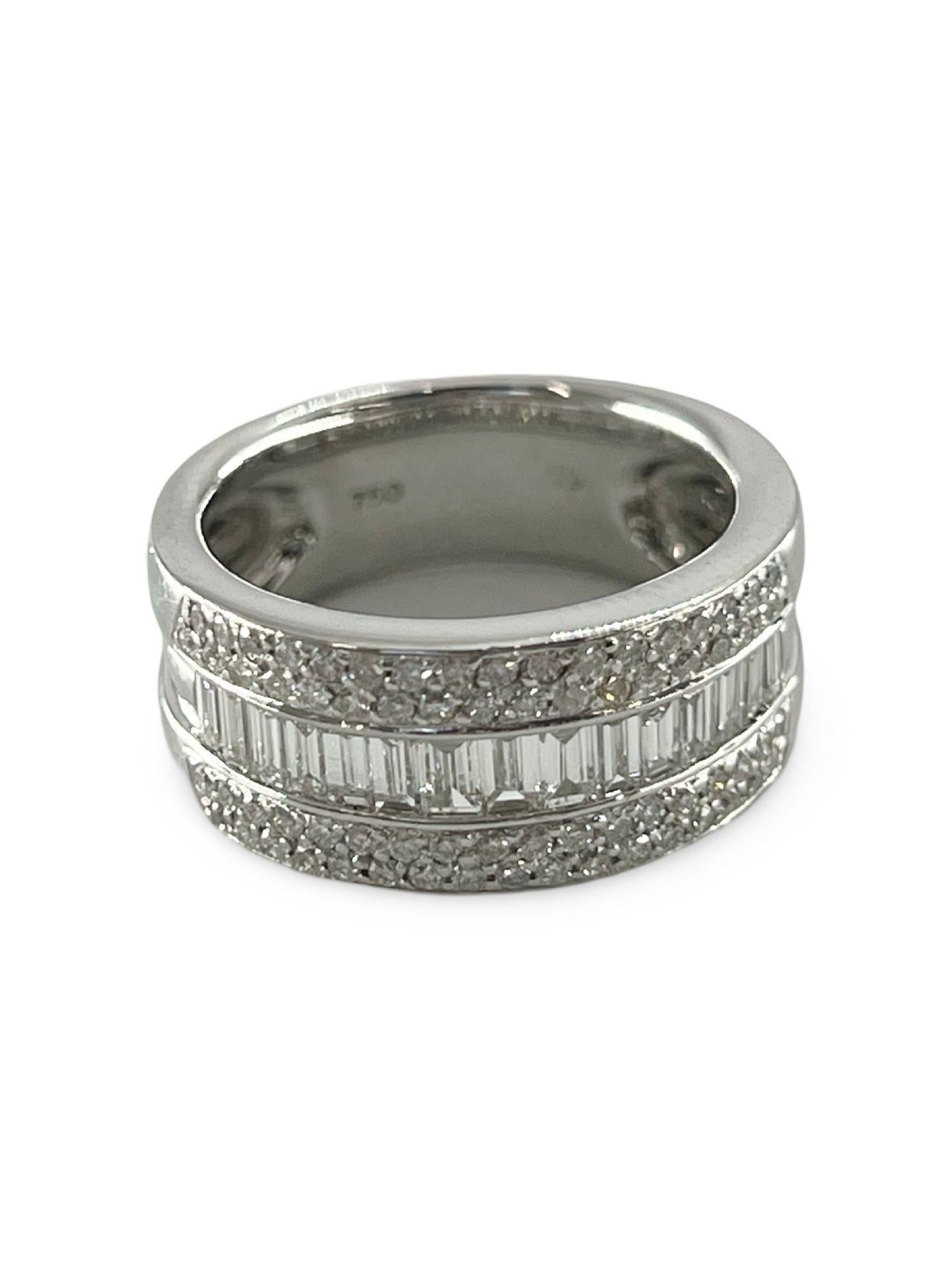 Ehering aus Weißgold und Diamant, 1,60 Karat im Zustand „Hervorragend“ im Angebot in PARIS, FR