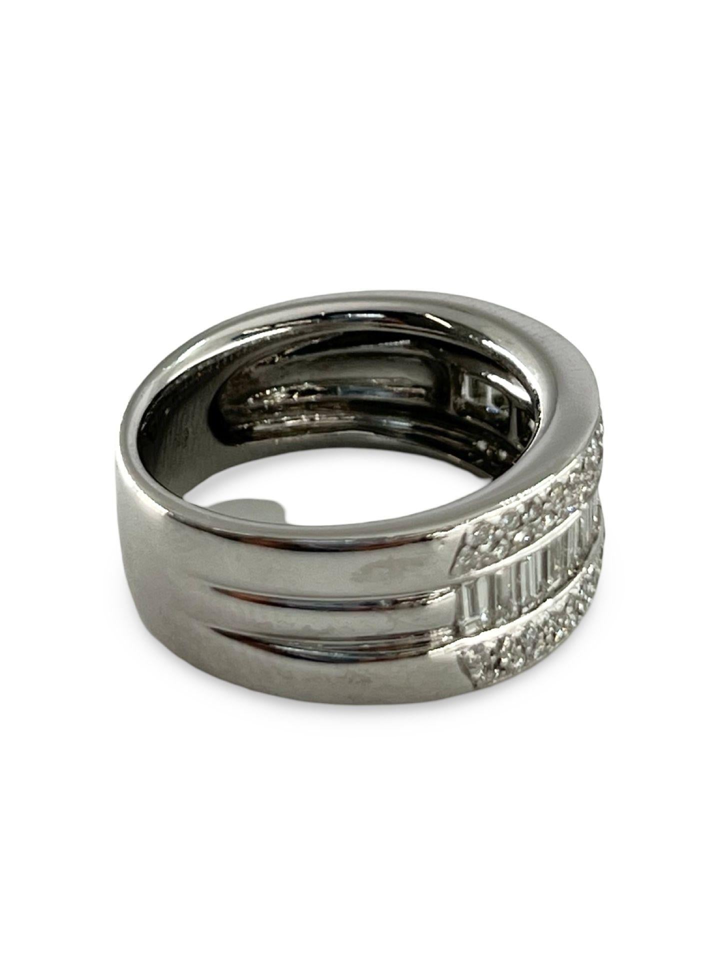 Ehering aus Weißgold und Diamant, 1,60 Karat Damen im Angebot